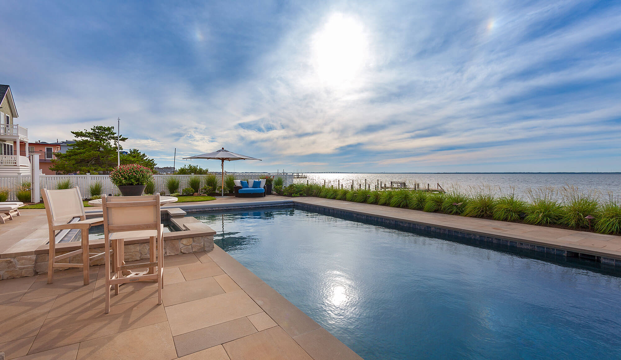 Pool Hardscaping Design by Bay Ave Plant Company on LBI